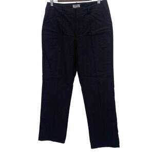 Habitat Women's Med Cropped Straight Leg Pants Black Casual Work